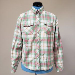 Perfect plaid button-up with SNAPS